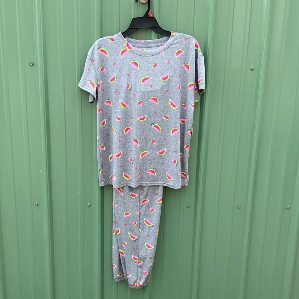 Women's Short Sleeve T-Shirt and Jogger Pants Lounge PJ Sleep 2-Piece Set Size M